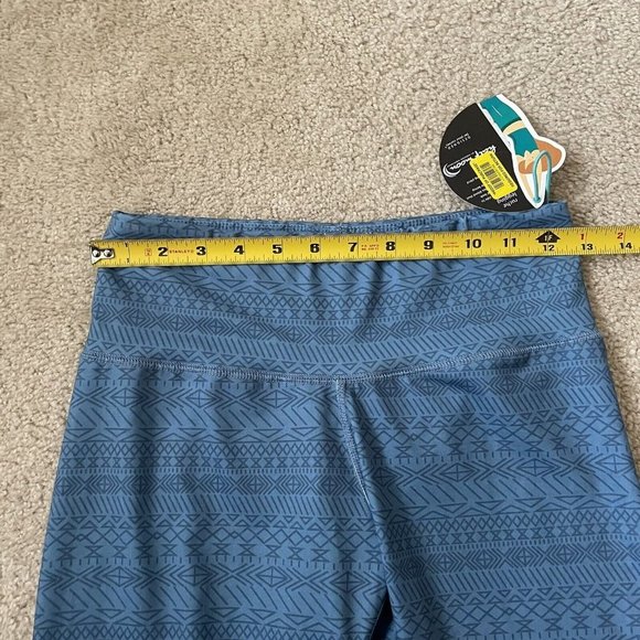 Half Moon by Modern Movement Crop Leggings Womens Size Small Blue Cut Out NEW - Picture 7 of 11